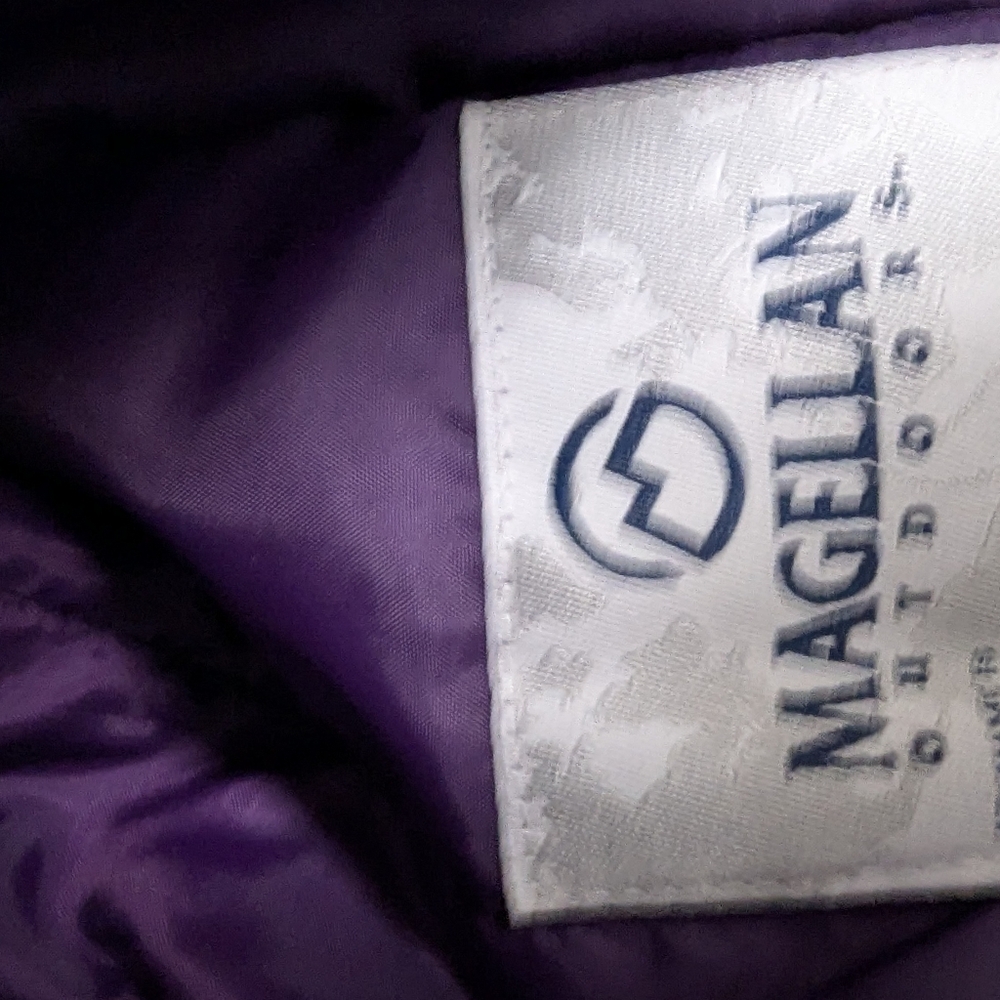 Magellan Outdoors 2 layer Purple Hooded Coat Girls Size Large - Picture 8 of 10
